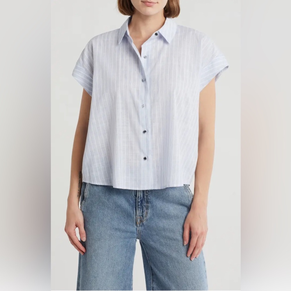 NWT! 🏷️ DKNY Cotton Poplin Button-Up